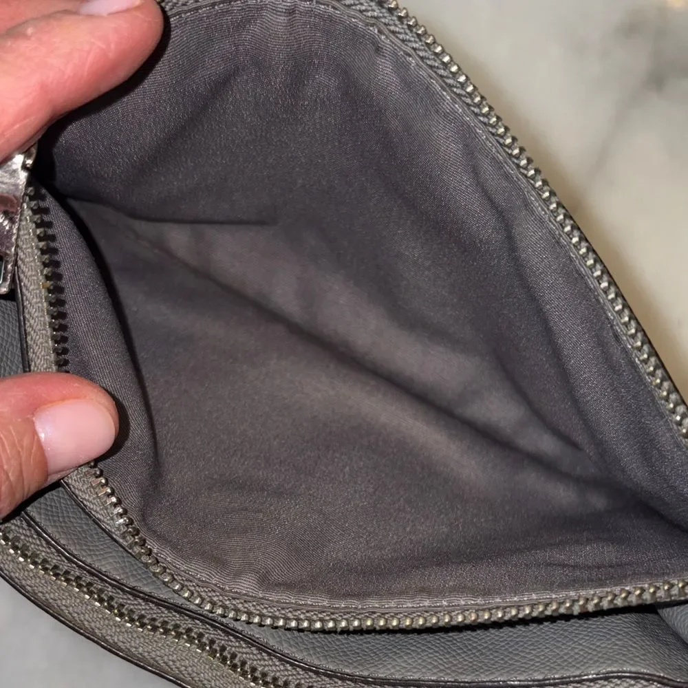 Coach Wristlet Bag Purse Leather Cross Grain Clutch Wallet - Picture 13 of 16